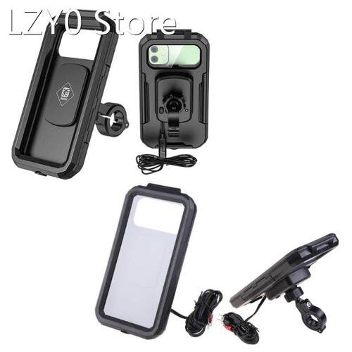 Waterproof Case 12V Motorcycle Handlebar or Rear-View Mirror