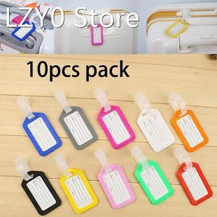 10PCS Tag Name Label Plastic Suitcase Baggage Tags Travel Ac