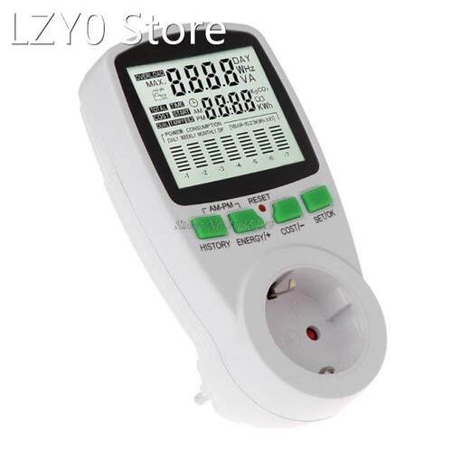 LCD EU Digital Meter Voltage Wattmeter Power Electricity Con