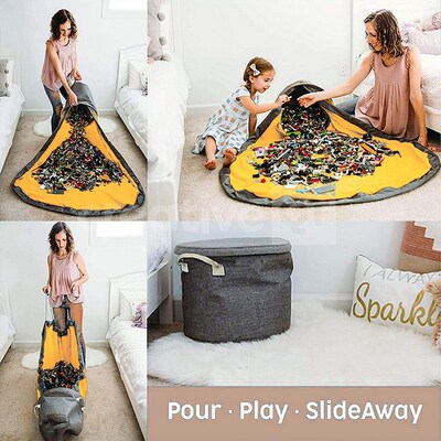 Mugoyrt  Portable Foldable Kids Play Toy Clean up and Stora