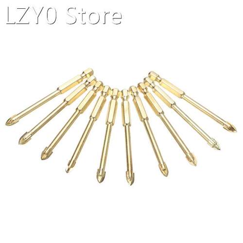 10pcs 6mm Glass Drill Bits Tungsten Carbide Tipped Concrete
