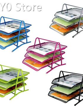 3 Tiers Metal Mesh File Organizer Document Desktop Paper Tra