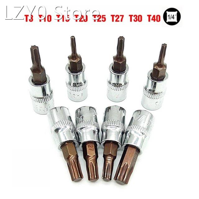 8Pcs 1/4 Inch Hex Drive Socket Set Socekt Wrench Socket Adap