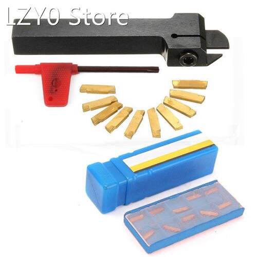10pcs MGMN200-G Inserts Steel Blades + 1pc MGEHR1212-2 Lathe