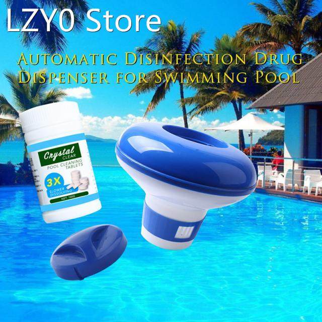 swimming pool chemical chlorine tablets floating dispenser w
