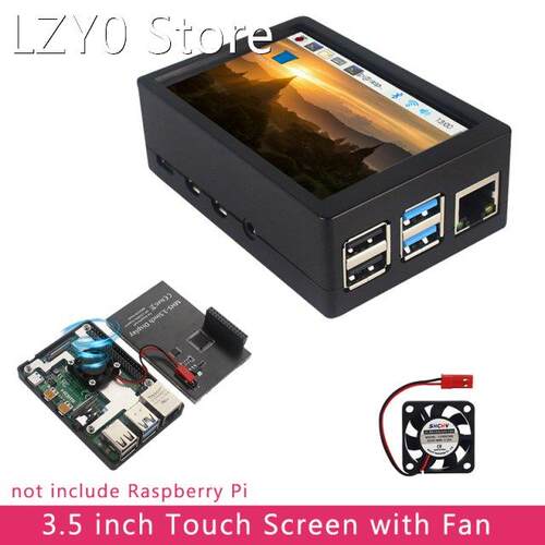 Raspberry Pi 4 B 3.5 inch Touchscreen 480x320 LCD with Cooli