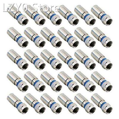 30PCS RG6 F Connector Coaxial Cable Adapter Plug is Suitable