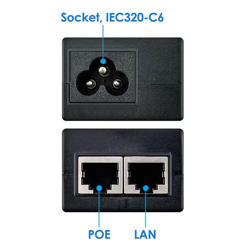 PoE Adapter 48V 24V 24W 48W Power supply Injector 100Mbps 8