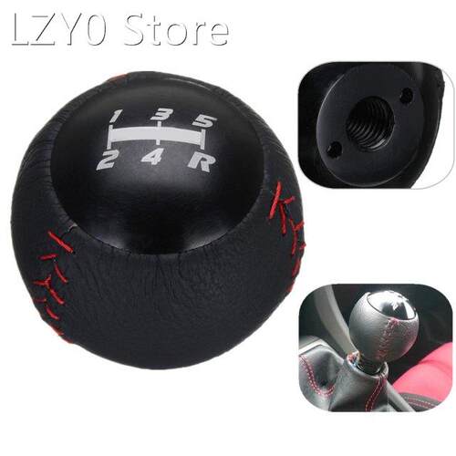 5 Speed M10x1.5 Manual Gear Shift Knob Black Shifter Lever H