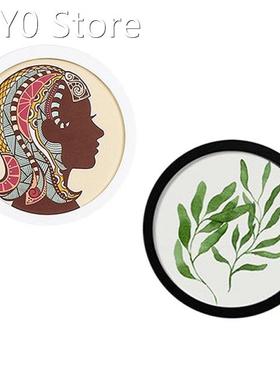 Round Wooden Picture Frames Creative Gift DIY Wall Hanging W