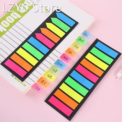 200pcs Color Transparent Fluorescent Index Tabs Flags Sticky