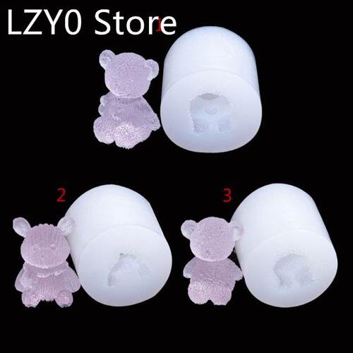 3D Three-dimensional Bear Shape Epoxy Glue Silicone Mold Tab