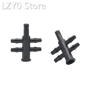 4-way 3 mm Barbed Hose Splitters with Female 4 mm Interface