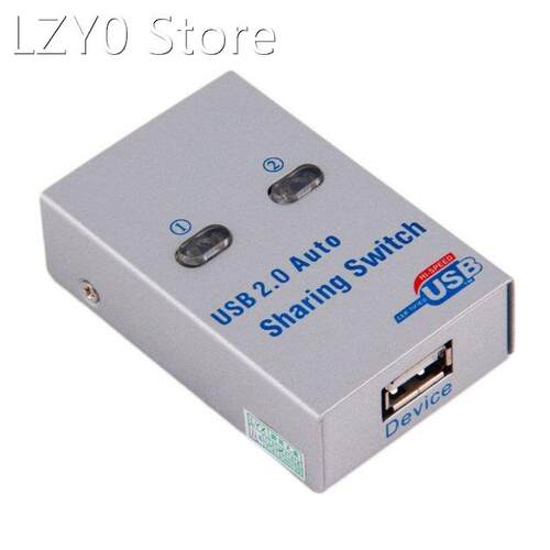 2 Ports USB 2.0 Auto Sharing Switch Hub Splitter Selector Sw