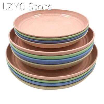 12 Pack Wheat Straw Plates Set,Dinner Dishes, Dinner Plate,