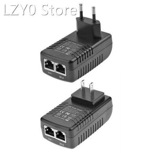 EU/US Plug 24V 0.5A 12W Wall Plug POE Injector Ethernet Adap