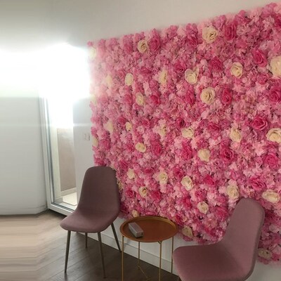 Silk Rose Flower Wedding Decoration Artificial Flower Wall f