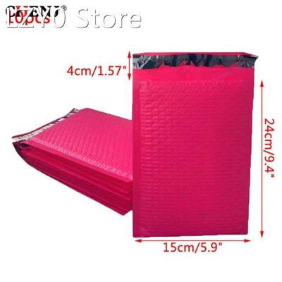 10pcs Rose Red Foam Envelope Bags Self Seal Mailers Padded S