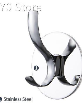 Bathroom Hooks for Towel Robe Coat Hat Stainless Steel Wall