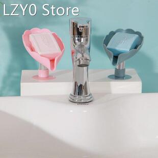 Drain Storage Soap Box Shelf Athroom Non-perforated Rotatabl