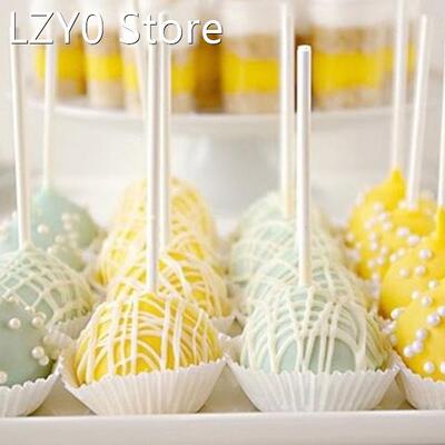 80Pcs Plastic Lollipop Stick Candy Cake Pop Sticks Chocolate