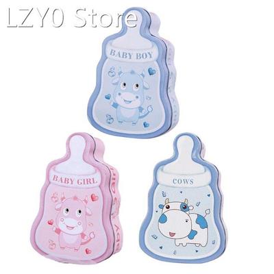 New Baby Feeding Bottle Shape Empty Metal Box Candy Storage