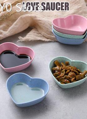 Love Heart Shape Plastic Seasoning Dishes Creatives Vinegar