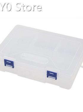2 Layer Storage Box Plastic Blue Transparent Demountable Sto