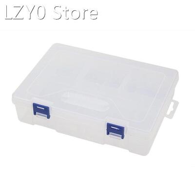 2 Layer Storage Box Plastic Blue Transparent Demountable Sto