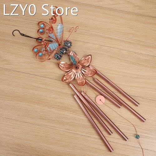 2022 New 33 Inch Indoor Outdoor Metal Wind Chimes Butterfly