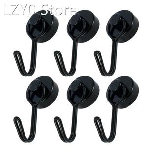6Pcs Magnetic Hooks 30LB Powerful Heavy Duty Magnet Holder W