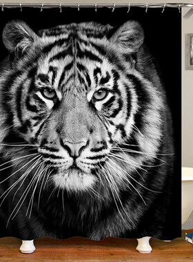 OLOEY 3D Print Animal Shower Curtains Bath Screens Waterpro