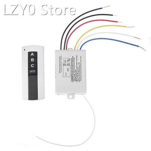 220V 3 Channel 3 Ways ON/OFF 220V Wireless Remote Control Sw