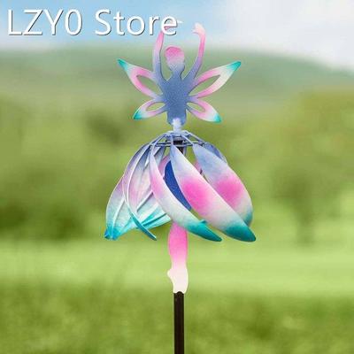 Metal Fairy Ballerina Wind Spinner Winds Gauge Windmill Meta