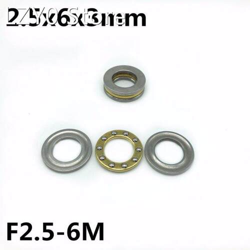 50Pcs F2.5-6M 2.5x6x3 mm Axial Ball Thrust Bearing plane thr