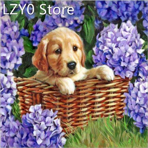 4 Pack Flower Animals 5D DIY Diamond Painting Full Drill Rhi