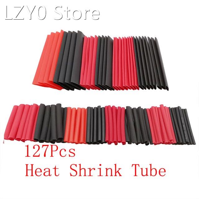 127Pcs/Set Heat Shrinkable Tube Kit Shrinking Sleeve Assorte
