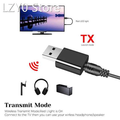 Wireless Audio Transmitter Receiver 2 In 1 Adapter with 3.5m