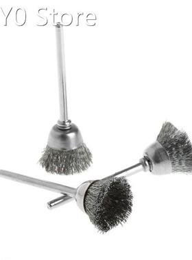 3Pcs/set Steel Wire Wheel Brush Head Abrasive Deburring Dril