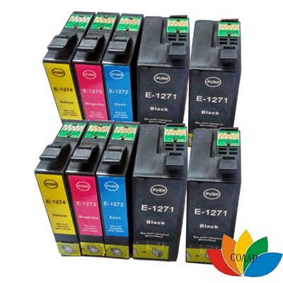 10 Compatible Ink Cartridges T127 XL for EPSON WorkForce 60