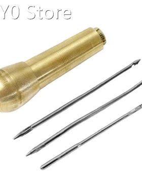 4 Pieces Canvas Leather Sewing Awl Taper Stitcher Needles wi