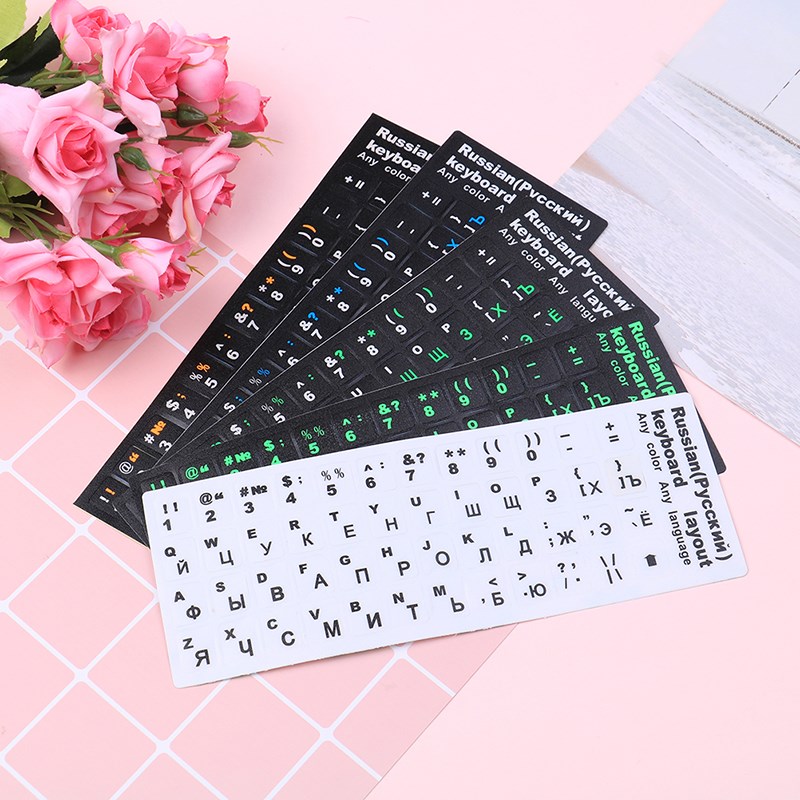 Russian Keyboard Cover Stickers For Mac Book Laptop PC Keyb