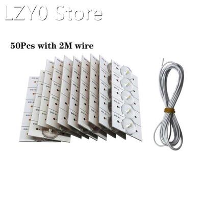 50PCS 3V SMD Lamp Beads with Optical Lens Fliter for 32-65 i