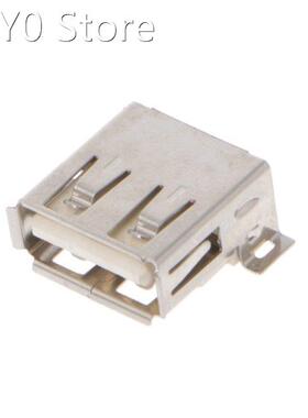 10 Pcs USB Type A 4 Pin Female Connector 180 Degree Socket S