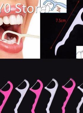100pcs Dental Floss Interdental Brush Teeth Stick Toothpicks