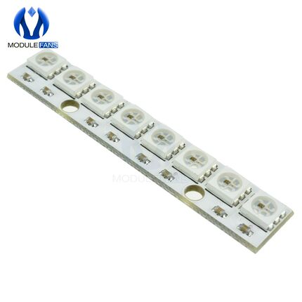 WS2812 WS 2811 5050 RGB LED Lamp Panel Module 5V 8-Bit Rainb