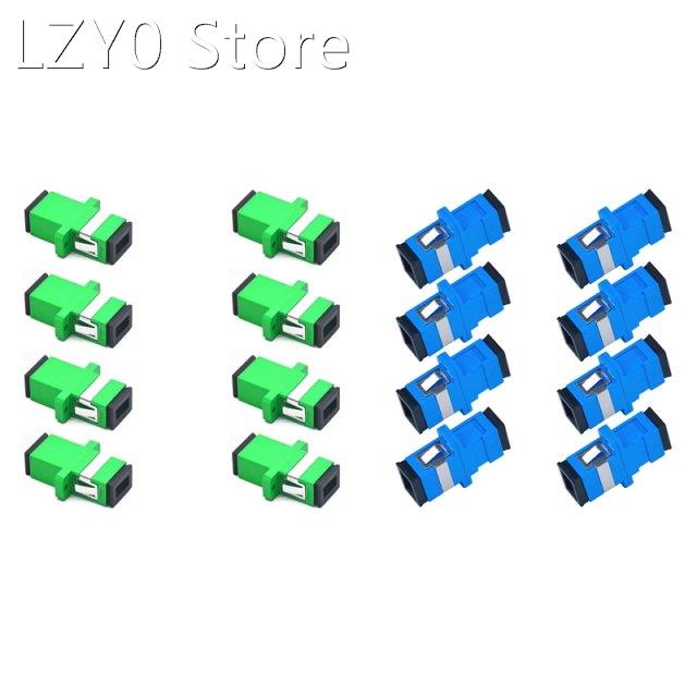 100 Pcs SC Fiber Optic Connector Adapter SC / UPC SM Flange