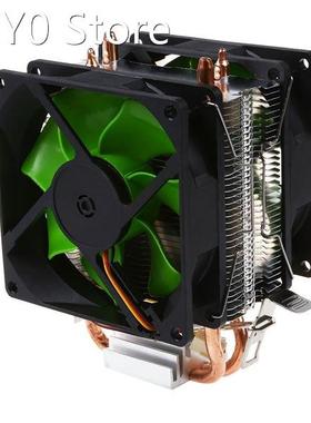 hot-CPU Cooler Silent Double Fan 48CFM For Intel LGA775 / 11