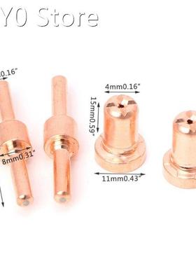 60pcs Red Copper Extended Long Plasma Cutter Tip Electrodes&