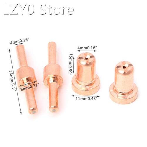 60pcs Red Copper Extended Long Plasma Cutter Tip Electrodes&